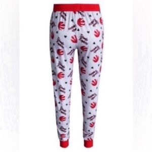NBA Toronto Raptors Red and White Pajama Bottoms